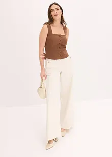 Blusetopp med knapper, bonprix