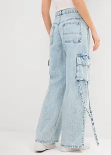 Cargo-jeans Mid Waist, Low Stretch Full Length, bonprix