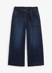 Wide Leg-jeans High Waist, komfortlinning cropped, bonprix