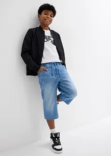 Slip on-jeansbermuda for barn, Slim Fit, bonprix