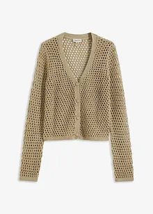 Cardigan med hullmønster, bonprix
