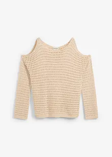 Boxy genser med cut outs, bonprix