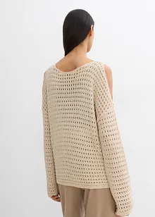 Boxy genser med cut outs, bonprix