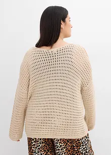 Boxy genser med cut outs, bonprix
