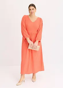 Midikjole i strukturert jersey, bonprix