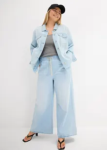 Jeansjakke med strass, bonprix