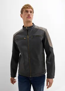 Jakke i imitert skinn og bikerstil, bonprix