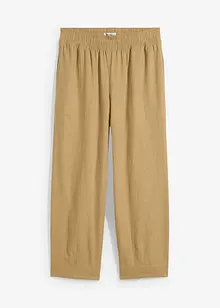 Slip on-bukse med lin, 7/8-lengde, bonprix