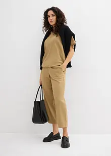 Slip on-bukse med lin, 7/8-lengde, bonprix