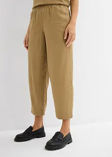 Slip on-bukse med lin, 7/8-lengde, bonprix