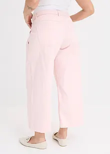 Culottes i twill med stretch og belte, bonprix