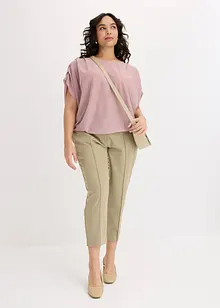 Lurex-topp med drapering, bonprix