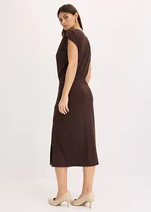 Asymmetrisk trikotkjole med rynkinger, bonprix