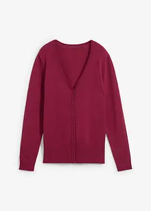 Basic finstrikket cardigan med knappestolpe, bonprix