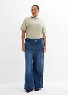 Topp i økologisk bomull med høy hals, bonprix