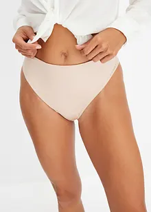 Highwaist-stringtruse i blankt materiale (2-pack), bonprix