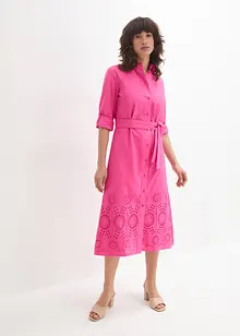 Skjortekjole med hullbroderi, bonprix