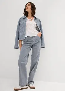 Bluse med rynking og elastiske sømmer, bonprix