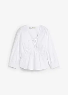 Bluse med rynking og elastiske sømmer, bonprix