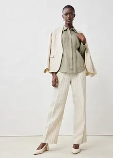 Bluse i innsvingt modell og lin, bonprix