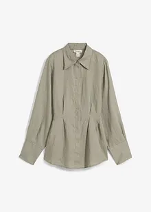 Bluse i innsvingt modell og lin, bonprix