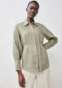 Bluse i innsvingt modell og lin, bonprix