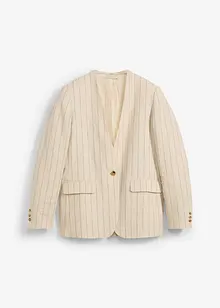 Blazer uten krage i lin, bonprix