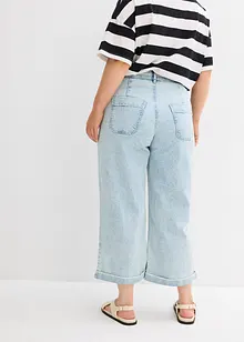 Wide Leg-jeans High Waist, cropped, bonprix
