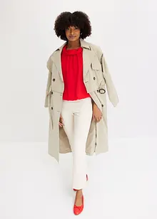 Kåpe i trenchcoat-look med avtagbare ermer og nederdel, bonprix