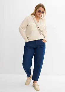 Barrel-jeans Mid Waist, økologisk bomull, bonprix