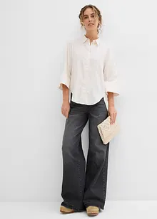 Bluse i kjølende linmiks, bonprix