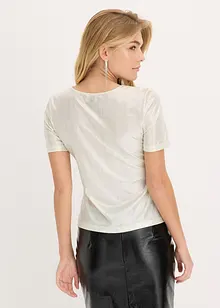 Topp i materiale med glans, bonprix