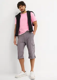 Lang bermudashorts med lin og cargolommer, Regular Fit, bonprix