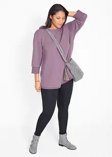 Lang sweatshirt med viskose, bonprix