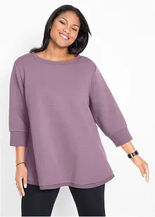 Lang sweatshirt med viskose, bonprix