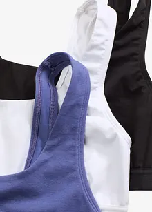 BH-topp med økologisk bomull (3-pack), bonprix