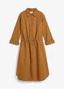 Skjortekjole av lin-/bomullsmiks, bonprix