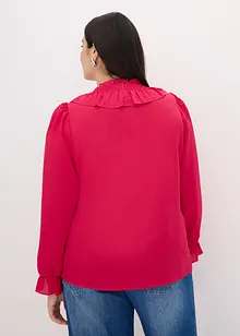 Bluse med volanger, bonprix