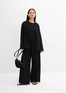 Blazer i strukturert viskosemiks med rynket effekt, bonprix