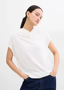 Trikotbluse i strukturert krepp, bonprix