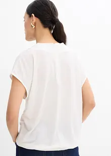 Trikotbluse i strukturert krepp, bonprix