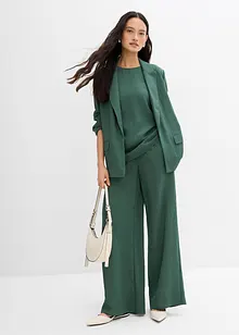 Blazer i strukturert viskosemiks med rynket effekt, bonprix