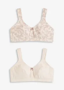 BH uten bøyle, med økologisk bomull (2-pack), bonprix