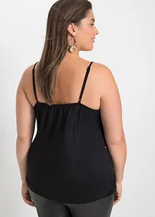 Jerseytopp med paljetter av myk viskosemiks, bonprix