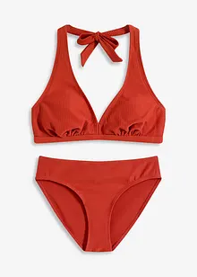 Halterneck-bikini i strukturmateriale (2-delt sett), bonprix