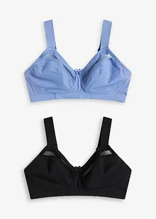 BH uten bøyle, med økologisk bomull (2-pack), bonprix