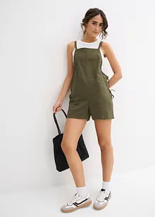 Kort jumpsuit i luftig lin-miks, bonprix