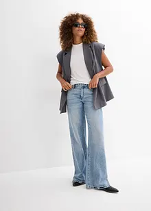 Loose Straight-jeans Mid Waist, Low Stretch, bonprix
