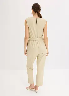 Jersey jumpsuit med skulderpolstring, bonprix
