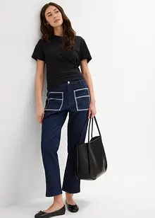 Straight-jeans High Waist, cropped, bonprix